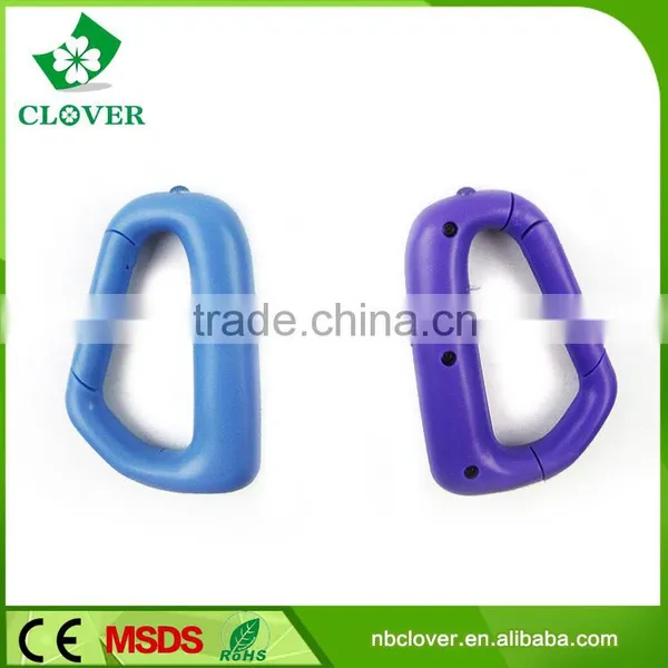 3*LR41 Battery 1 Led Carabiner Shape Cheap Plastic Flashlight photo-2