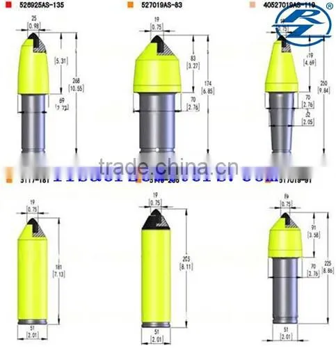 Tungsten Carbide Material Rock Drilling Use Drill Bits Round Shank Stone Chisel photo-3