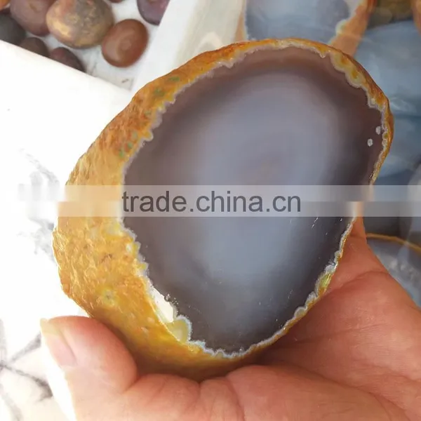 Natural Water Bile Agate Geode Agate With Water Trapped Inside Native Water Inside Agate Stone photo-4