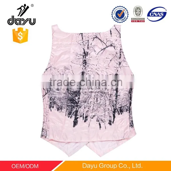 Fashion Girl Waistcoat 100% Polyester Keep Warm Woman Vest Vest Waistcoat Winter Padded Puffer Vest photo-2