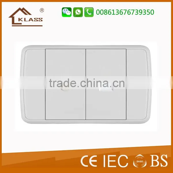 1 Gang Computer Internet Socket and Tel Socket Output Made in China White photo-2