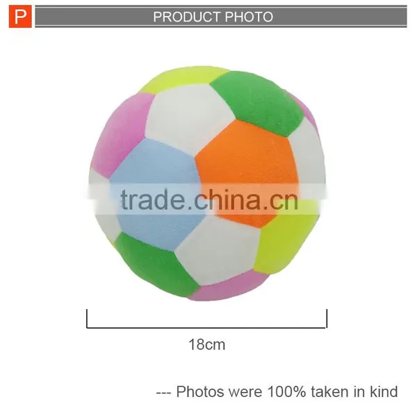 6 Inch Stuffed Fabric Color Ball With Bell for Baby photo-4