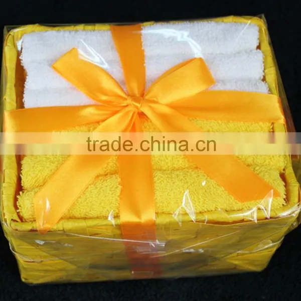 100% Cotton Face Cloth Towel Set With Ribbon photo-2