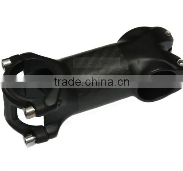 OEM No Logo Aluminium Plus 3K Carbon Fiber Bicycle Stem Rise Road Bicycle Accessories Bike Parts Black 90-110mm ST2341 photo-6