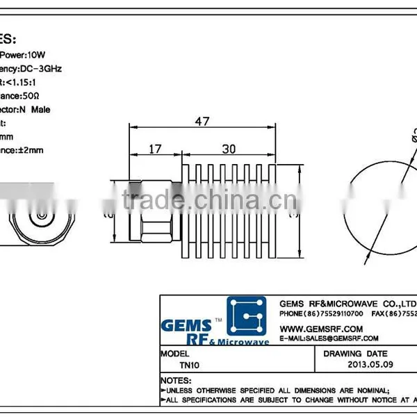 10W DC-3G Coaxial Load Terminal RF Coaxial Load photo-4