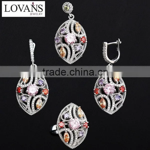 Rhinestone Jewelry Set Blue Sapphire Ring Most Popular Products Fahionable Products TZ-0183 photo-2