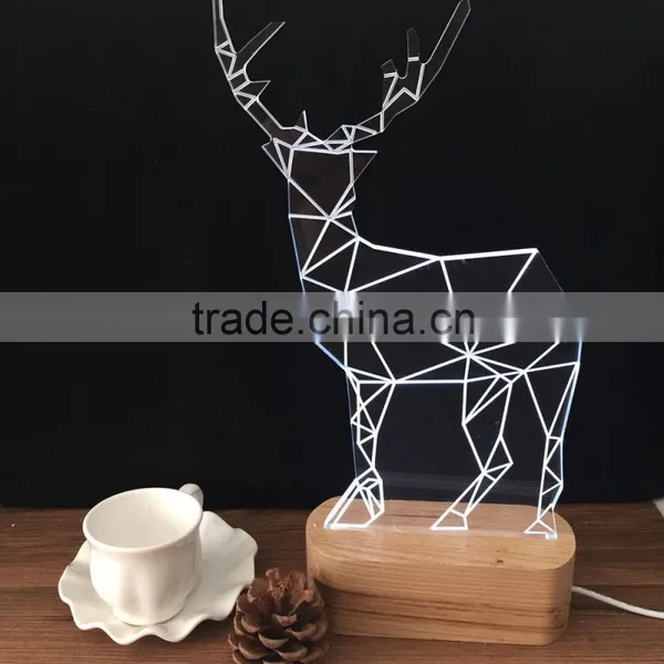 Christmas Decoration 5W 3D Acrylic LED Deer Animal Light photo-2