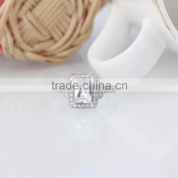 Wholesale 925 Sterling Silver Square Shape Cut Ring photo-4