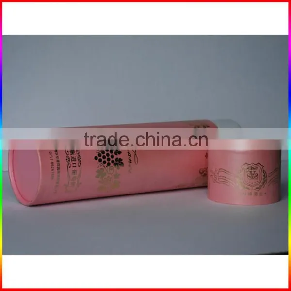 Custom Print Cylinder Tube Wine Paper Box Packaging photo-3