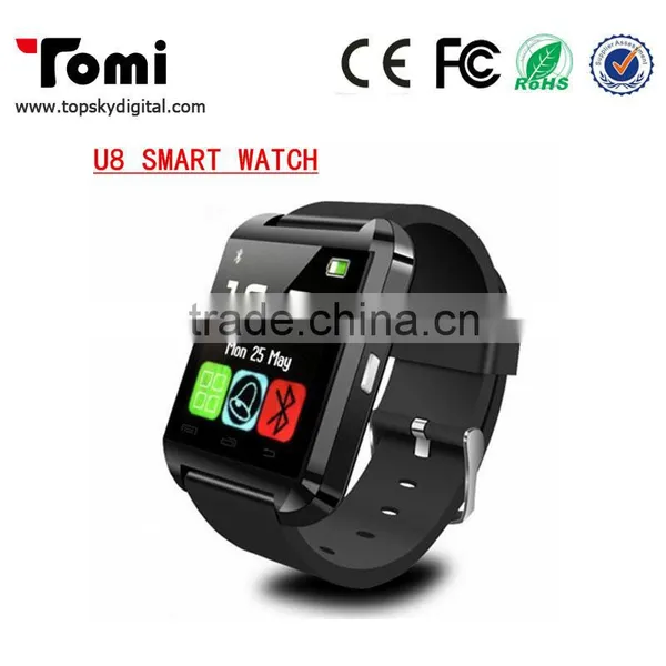 Smart Watch U8 Bluetooth Call SMS Reminder Pedometer For OS Android Phones Black photo-2