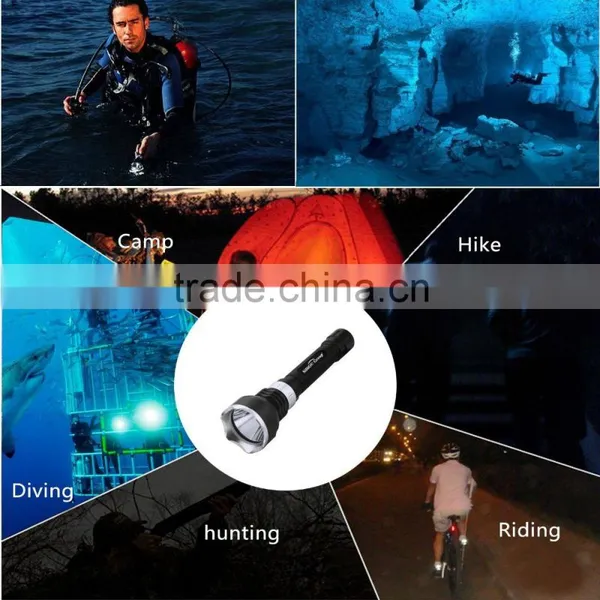 2000LM Super Bright XM-L L2 LED Waterproof Underwater Diving Flashlight Torch+2*18650 3000mAh Rechargeable Battery+Charger photo-6