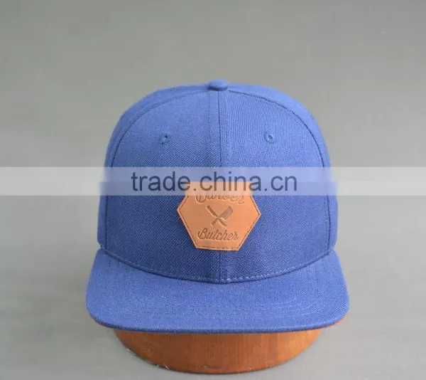 Custom 6 Panel Snapback Hat With PU Badge photo-2