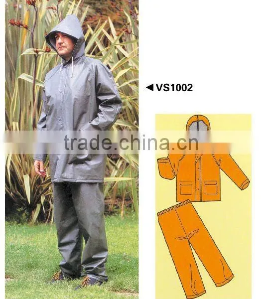 pvc/polyester 0.35mm rainsuit