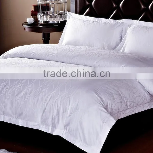 White 100 Polyester Jacquard Hotel Sheet