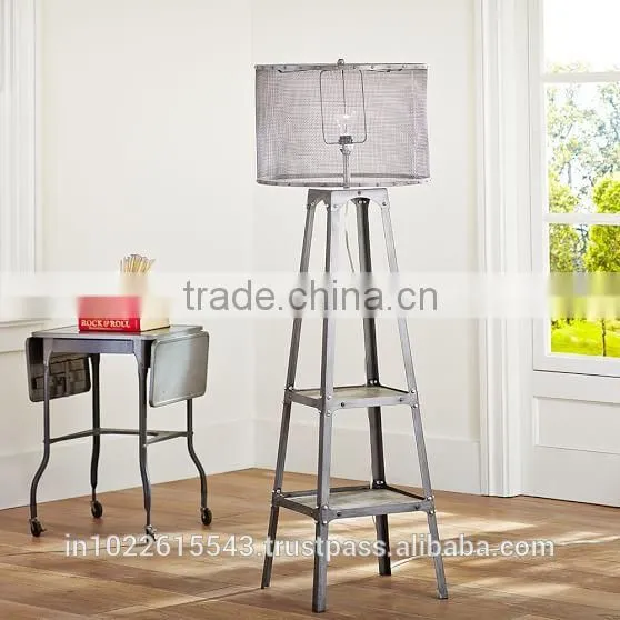 Industrial Floor Lam, Metal Floor Lamp with Display