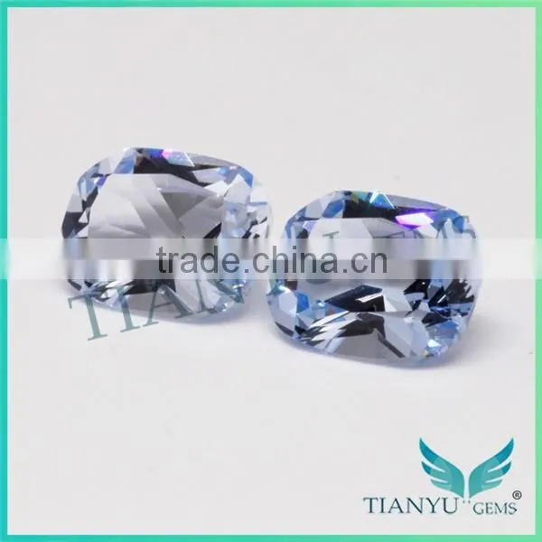 Wholesale Loose Gemstones 8x10mm Sea Blue Color 104# Cushion Shape Spinel Gemstone Semi Precious Stone photo-3