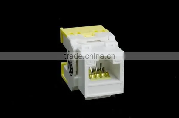 Cat 6A UL 180 Degree UTP 8P8C Connector Modular Keystone Jacks photo-3