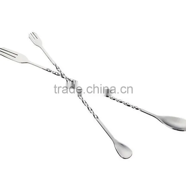 Drink Coffee Cocktail Spoon Stainless Steel Stirrer for Bar photo-3