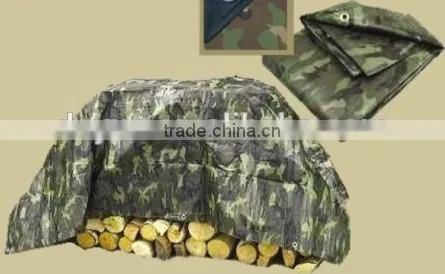Polyethylene Weather Resistant Fabric Reinforced Camouflage Colored Tarpaulin photo-3