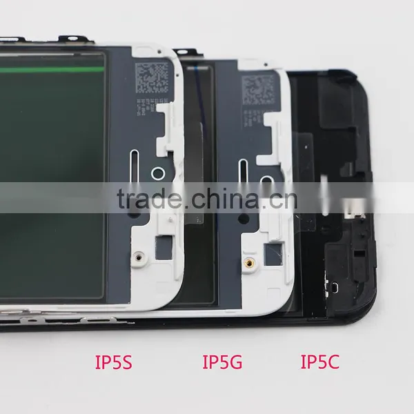 Front Cover Glass With Cold Press Cold Glue Frame With OCA With Original Polarizer for Iphone5 5s 5c photo-3