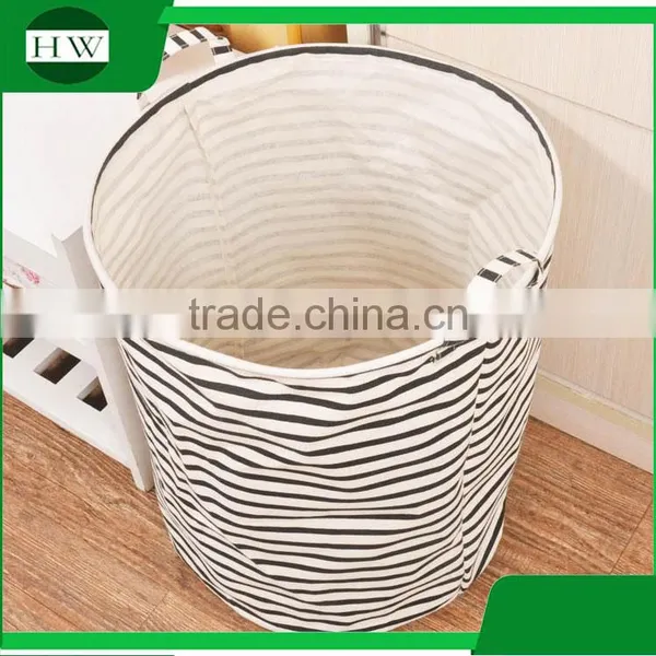 Promotion Gift Foldable Cotton Canvas Linen Fabric Kids Children Baby Clothing Toy Storage Basket photo-3