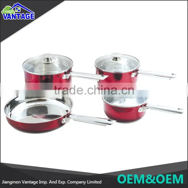 7 Pcs Cookware Sets Stainless Steel Cooking Pot and Frypan With Glass Lid photo-4