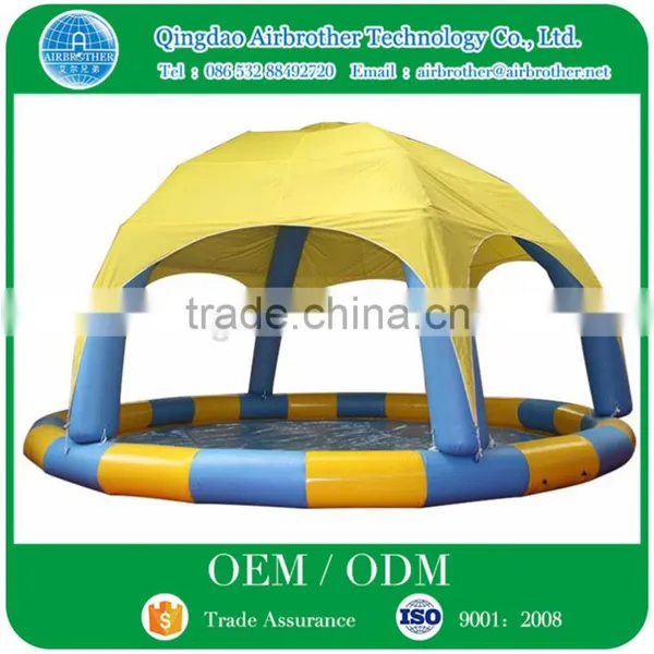 Folding Inflatable Outdoor Above Grand Swimming Pool With Dome Tent photo-2