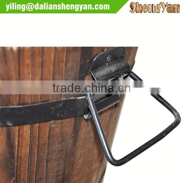 Carbonized Treated Wood Large Oval Planters photo-4