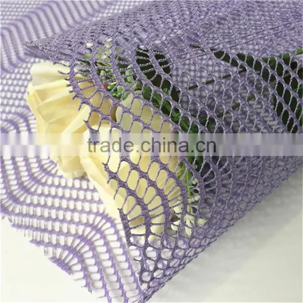 Colored 100% Polyester Knitted Flower Wrapping Wave Mesh photo-3
