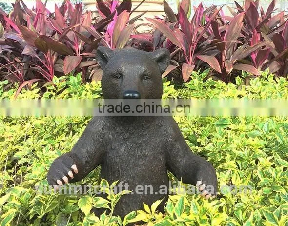 Polyresin Fiberglass Decorative Outdoor Life Size Bear Statue photo-2