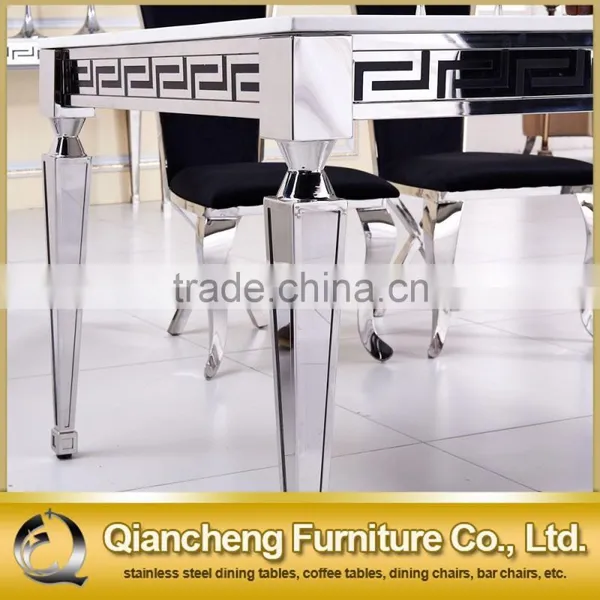 Luxury Steel Frame Dining Table Set photo-3