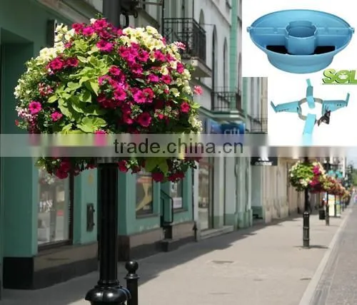 Decorative Indoor Flower Pots Tall Plastic Flower Pots for Garden Vertical and Lamp Pole Post Decoration photo-3