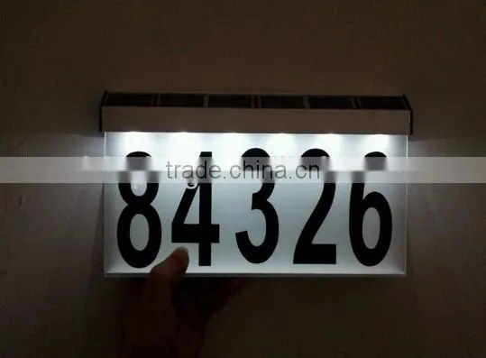 Led Solar House Number Plate Light for Sale photo-2