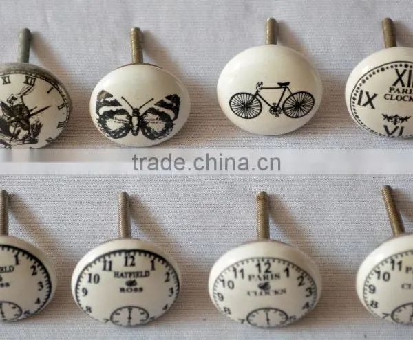 Unique Design Mix Pattern Hand Painted Dresser Knobs photo-2