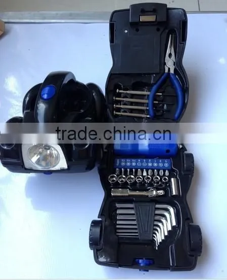 Promotional Car Shape 34pcs Hand Tools Set/kit With LED Light Torch photo-2