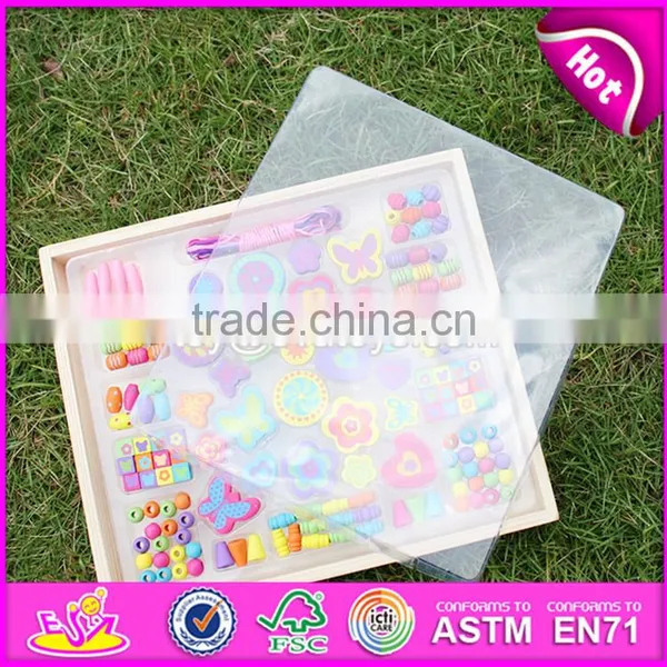 2017 New Design Educational Wooden Threading Toys for Toddlers W11E059 photo-5