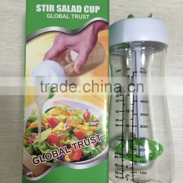 2016 Wholesale Plastic Salad Dressing Mixer Shaker Salad Dressing Bottle photo-3