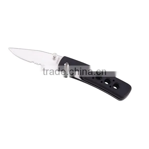 A21-S006 Stainless Steel Spring Loaded Blade Camping Tool Pocket Knife photo-2