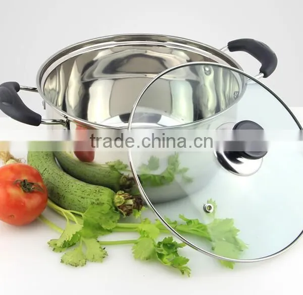 26cm Stainless Steel Soup Pot Kitchen Cooking Pot Stockpot for Gas and Induction Cooker photo-4