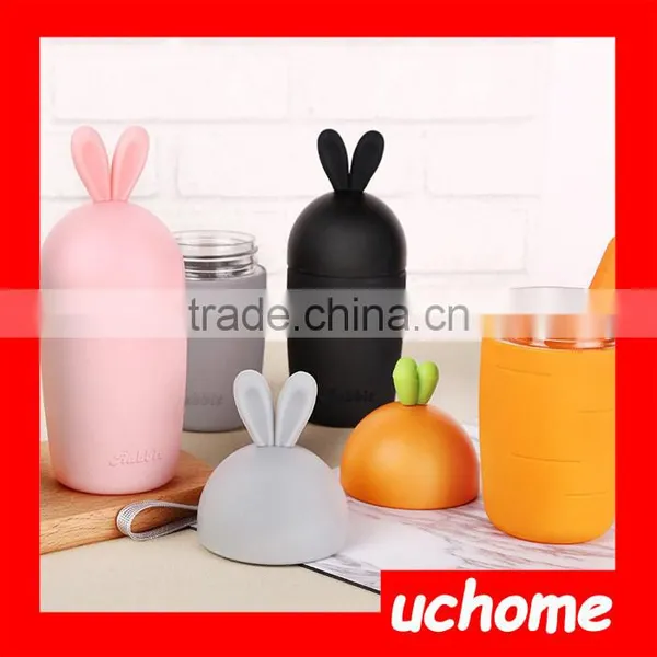 UCHOME Cute Cartoon Glass Cup Travel Mug Water Bottle photo-2