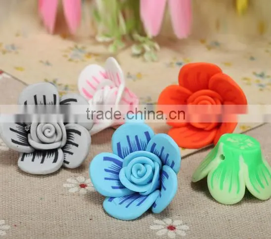 12 mm Unique Rose Red Flower Clay Charms for Nail Decoration Diy Flower Clay Jewelry Accessories Cheap Clay Jewelry Accessories photo-3