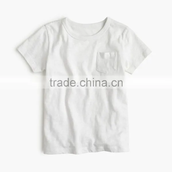 Wholesale Comfortable Custom Design Baby Clothes 2017 Boys' Slub Pocket T-shirt New Style Plain Children Clothing photo-6
