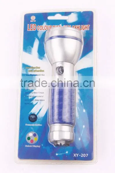 High Quality Compass 5 Colors Plastic Led Flashlight With Lanyard photo-6
