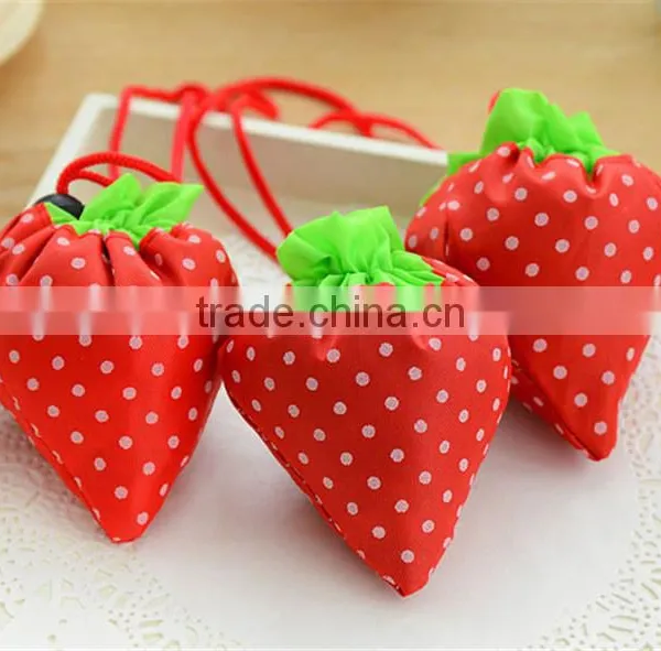 Eco Storage Handbags Strawberry Foldable Shopping Tote Reusable Shopping Bag photo-5