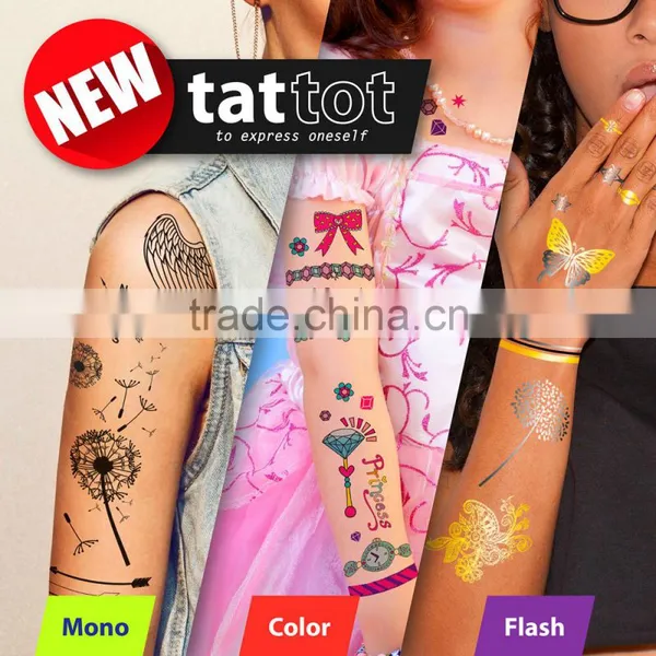 Mini Adult Flash Temporary Tattoo OEM Metal Tattoos Sticker Fashion Tattoo photo-3