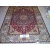 Size 4x6 Hand Knotted Pure Silk Carpet