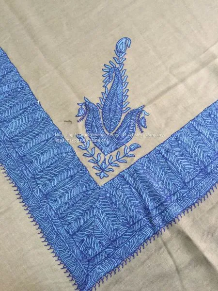 Arab Wool Embroidery Scarf / Arab Wool Acrylic Embroidery Scarf / Arab Scarf / Muslim Hijab Scarf photo-4