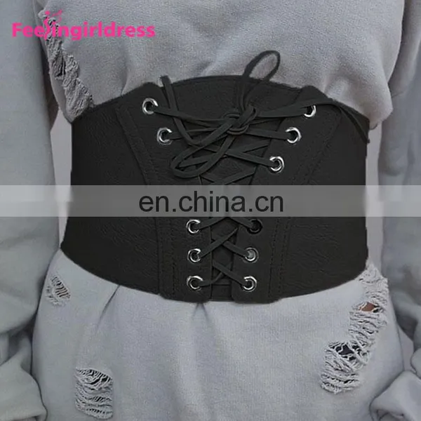 New Lace Up Wide Waist Trainer Corset Belt Women Shape-Making Fashion Elastic Belt photo-2