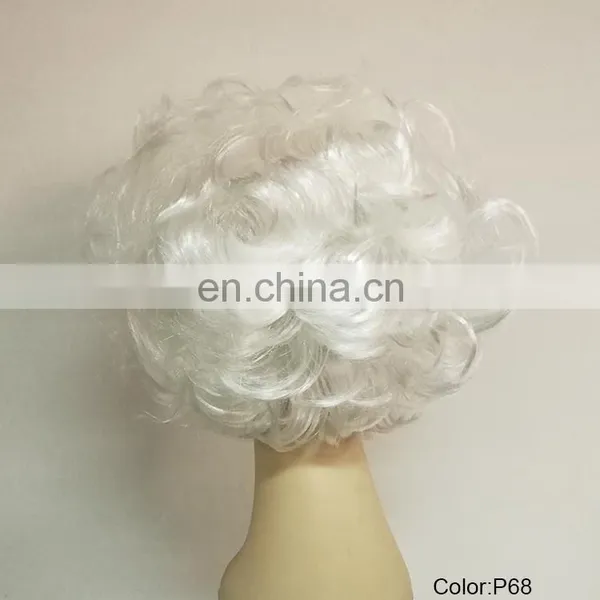 Short White DIVA Style Party Wigs P-W206 photo-3