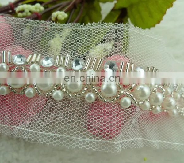 New Design Fashion Beads Crystal Decorative Trim Wholesale, Trimmings for Dresses photo-4